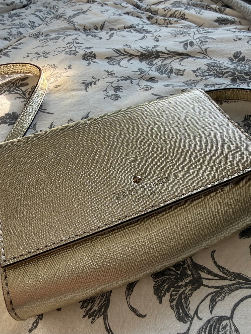 kate spade metallic gold crossbody